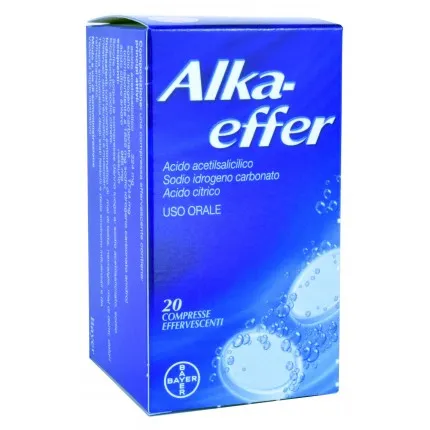 Alkaeffer Antidolorifico con Acido Acetilsalicilico 20 Compresse Effervescenti