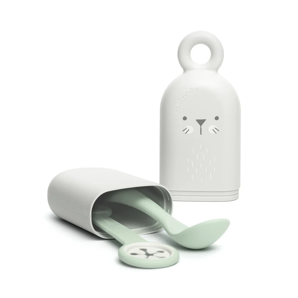 Suavinex Hygge Set Cucchiaio + Porta Posate + Reggibavaglino Verde