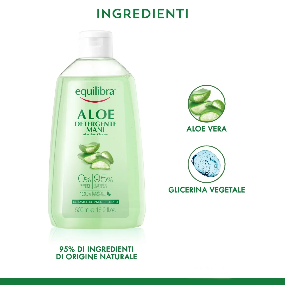 Equilibra Aloe Det Mani 500Ml Dermatologicamente Testato