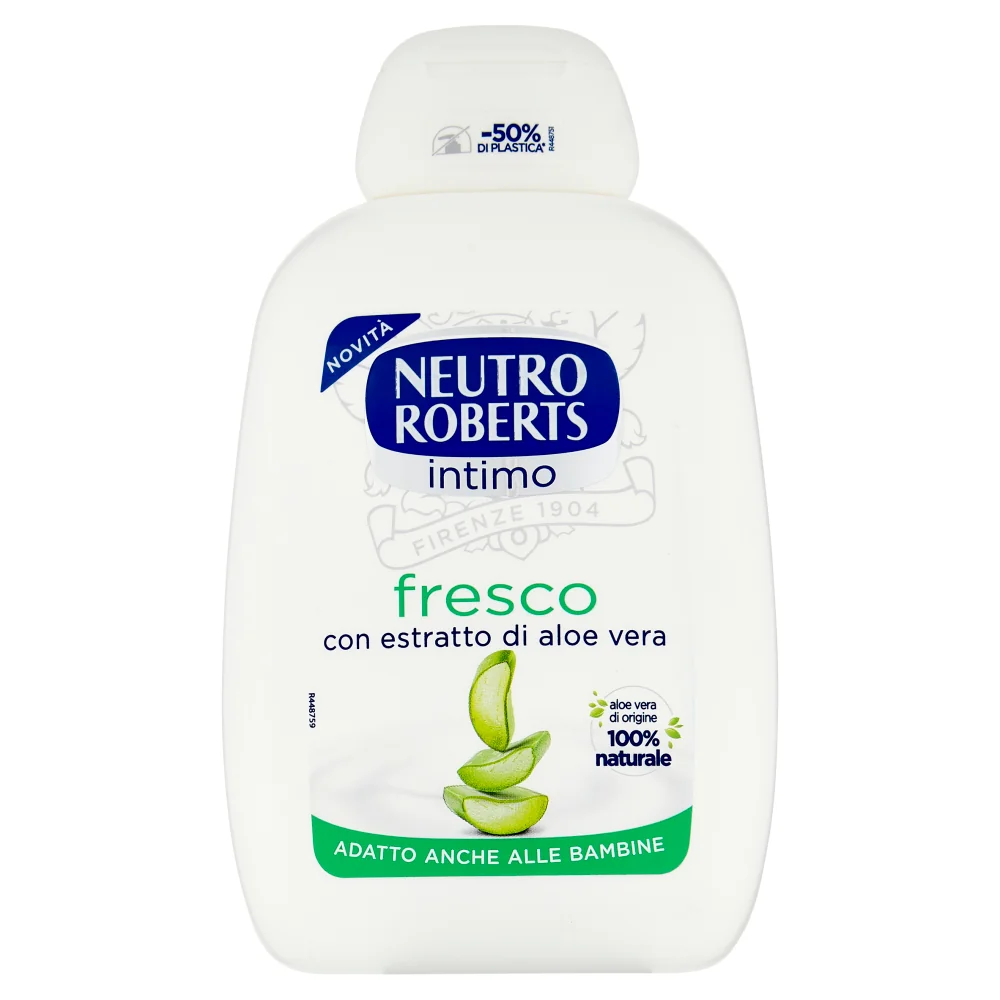 Neutro Roberts Intimo Detergente Fresco 200 ml Con Estratto di Aloe Vera 100% di Origine Naturale