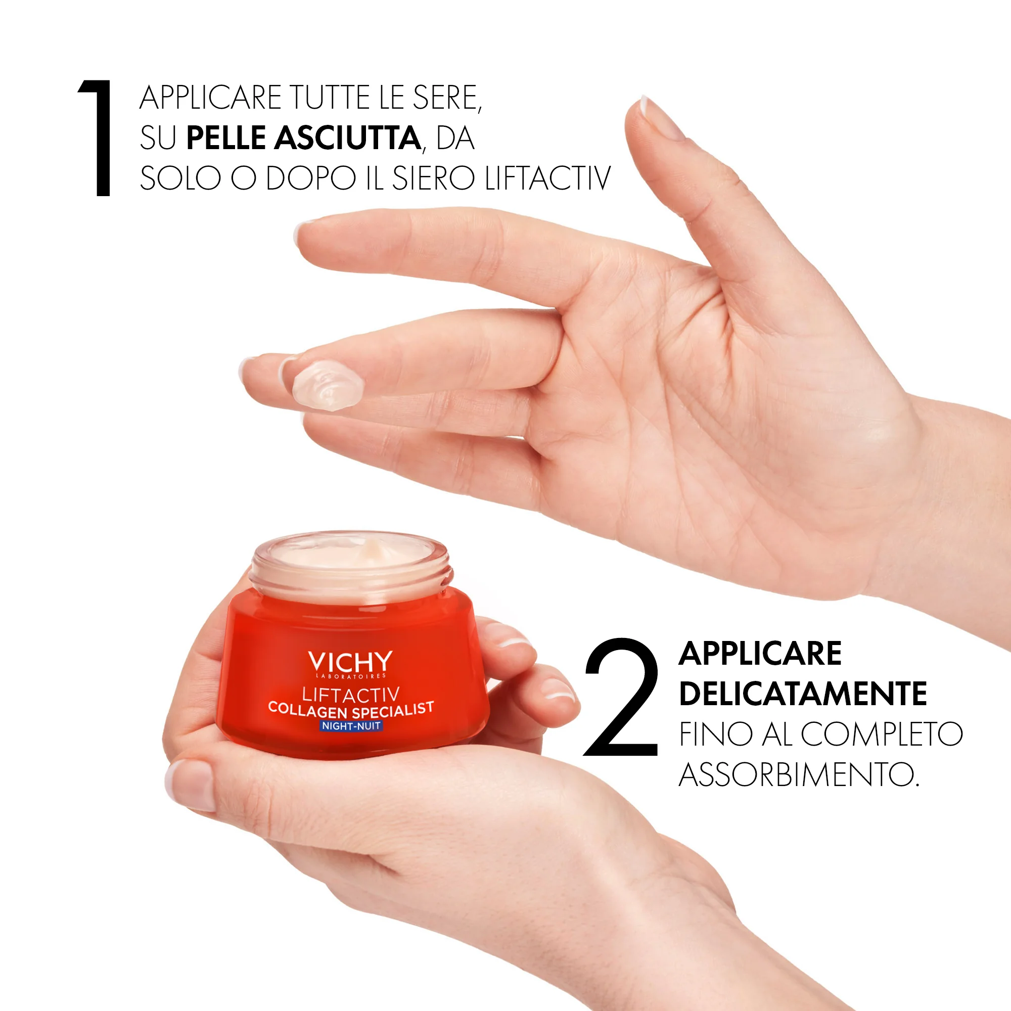Vichy Liftactiv Collagen Specialist Crema Notte 50 Ml Anti-età con Peptidi Pro-Collagene
