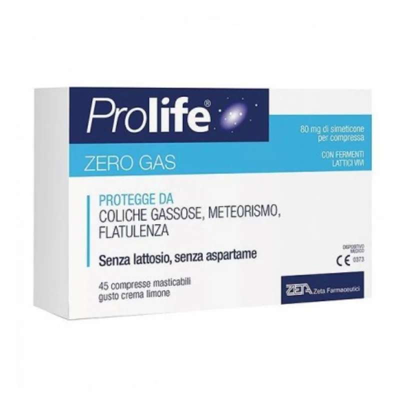 Prolife Zero Gas 45 Compresse Masticabili Integratore per il Gonfiore Intestinale