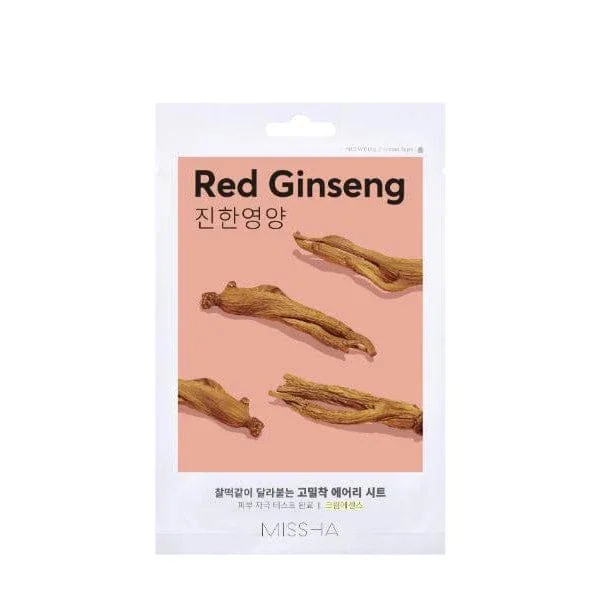 Missha Airy Fit Sheet Mask Red Ginseng 19 G Maschera viso in tessuto