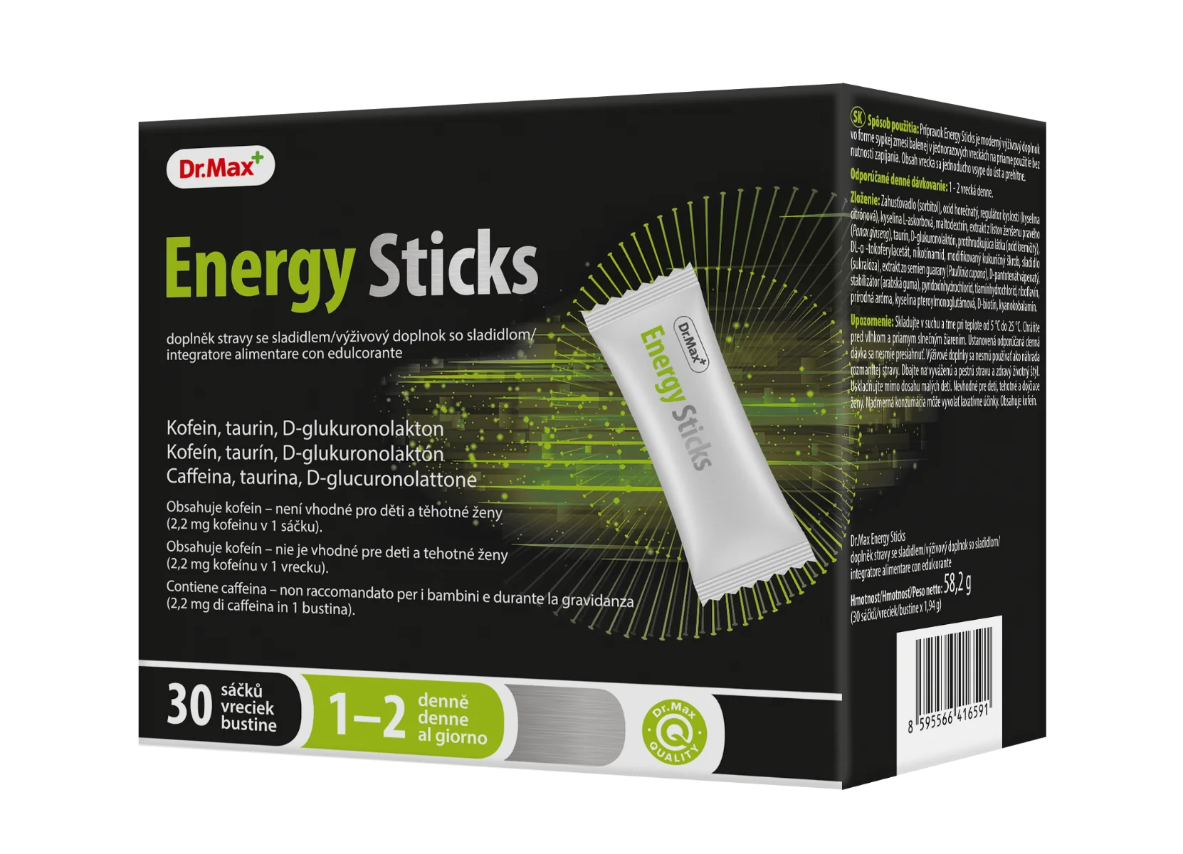 Dr. Max Energy Sticks 30 Pezzi Stimolante Psicofisico