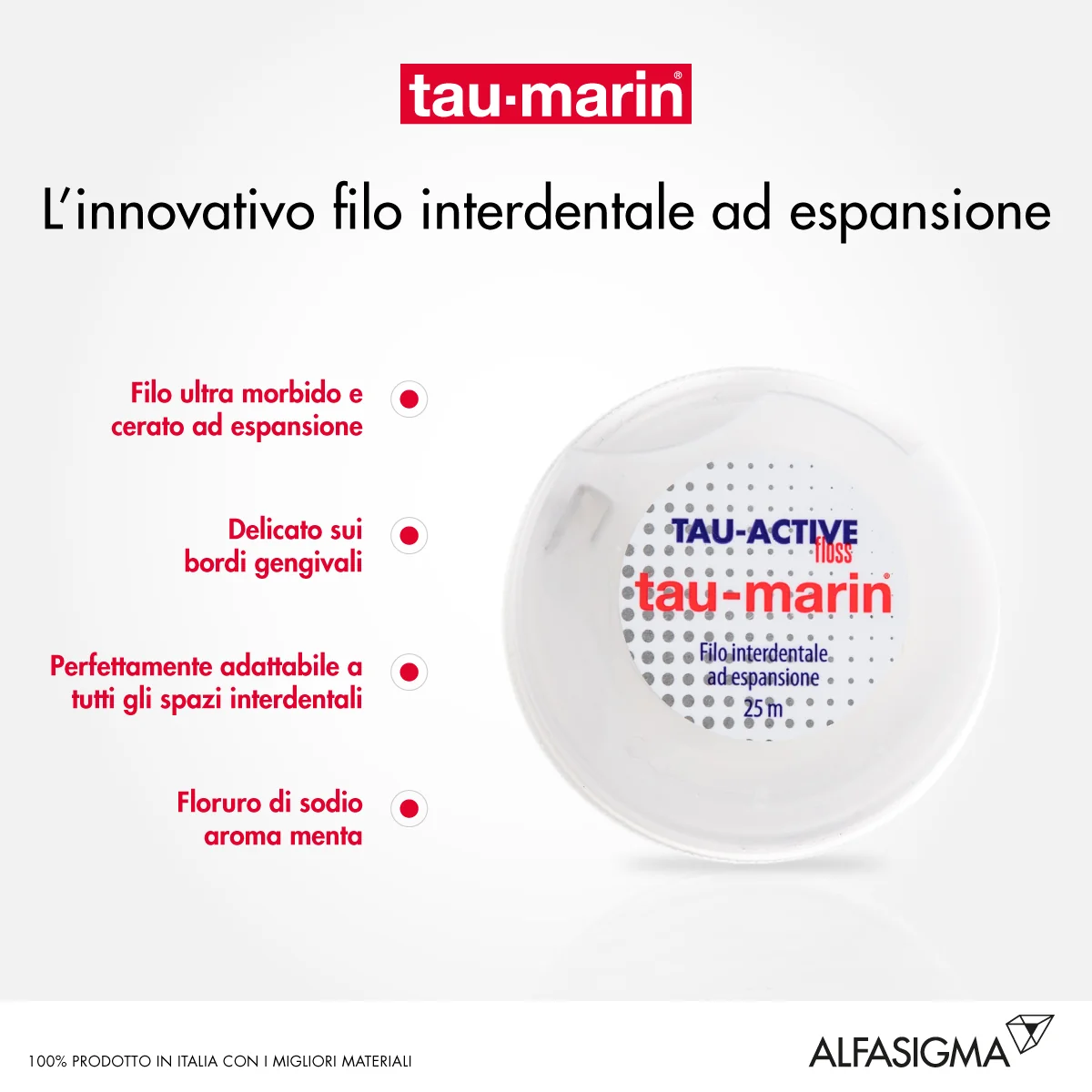 Tau-marin Tau Active Filo Interdentale Ad Espansione 25 m Pulizia profonda
