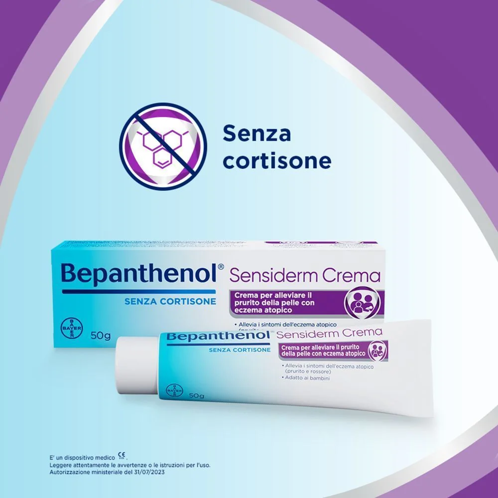 Bepanthenol Sensiderm Crema Lenitiva 50g Dermatite e Prurito