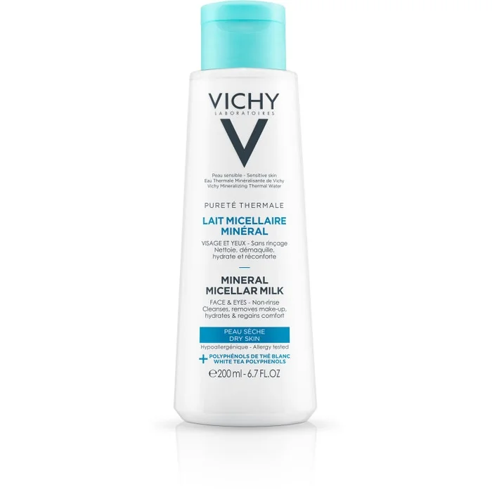 Vichy Pureté Thermale Latte Detergente Micellare Minerale 200 ml Per Pelle Secca