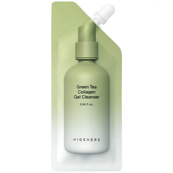 Hidehere Green Tea Collagen Gel Cleanser 25 ml Gel detergente viso lenitivo