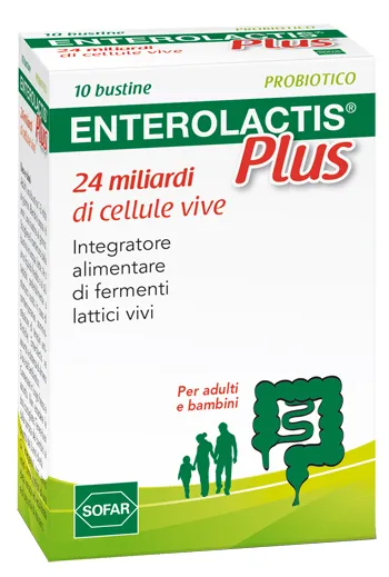 Enterolactis Plus 10 Bustine - Integratore ad Azione Probiotica