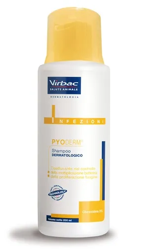 Virbac Pyoderm Shampoo Dermatologico Antibatterico Cani E Gatti 200 ml