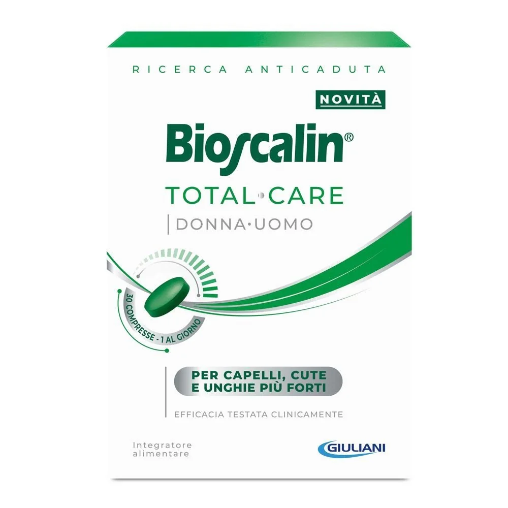 Bioscalin Total Care Uomo Donna 30 compresse Integratore Capelli Cute e Unghie