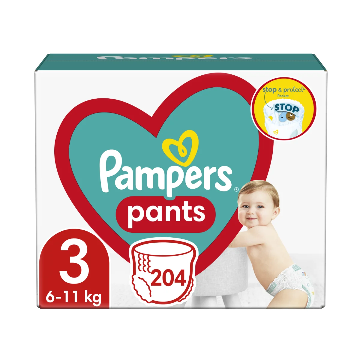 Pampers Pants 3 X 204 6-11Kg