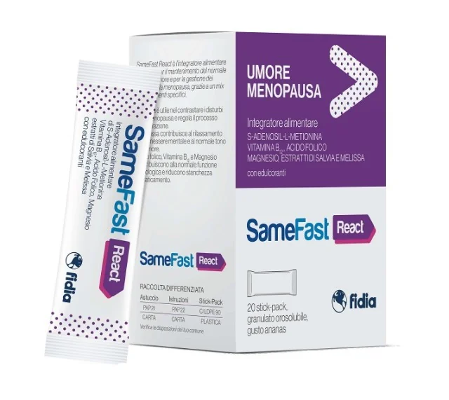 SameFast React  20 Stick Pack Integratore Menopausa