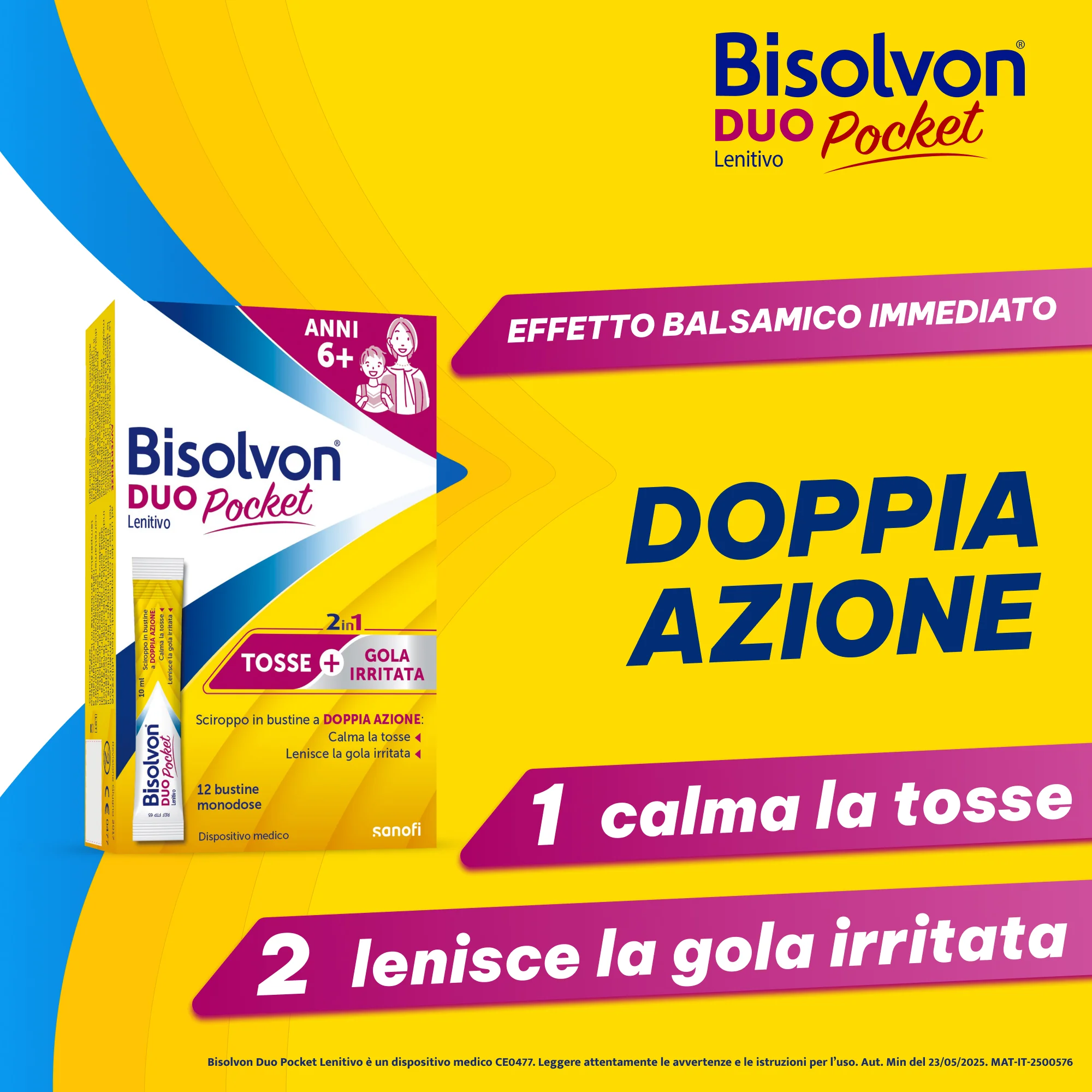 Bisolvon Duo Pockt Bustine 12 10 ml Benessere della Gola