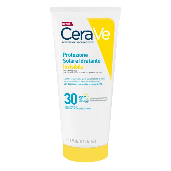 CeraVe Protezione Solare SPF30 177 ml Protezione Solare Ipoallergenica per Pelli Sensibili