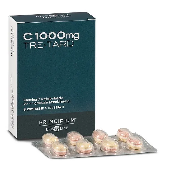 Principium C 1000 mg TRE-TARD Integratore Sistema Immunitario 24 Compresse