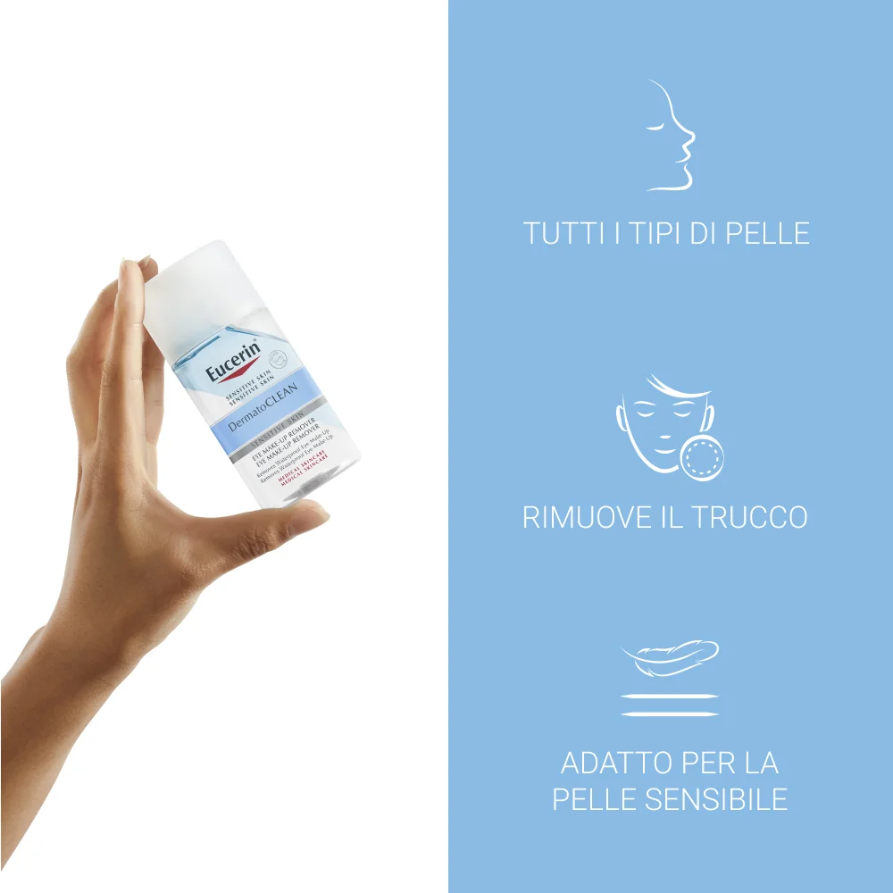 Eucerin Dermatoclean Eye Waterproof 125 ml Struccante Occhi