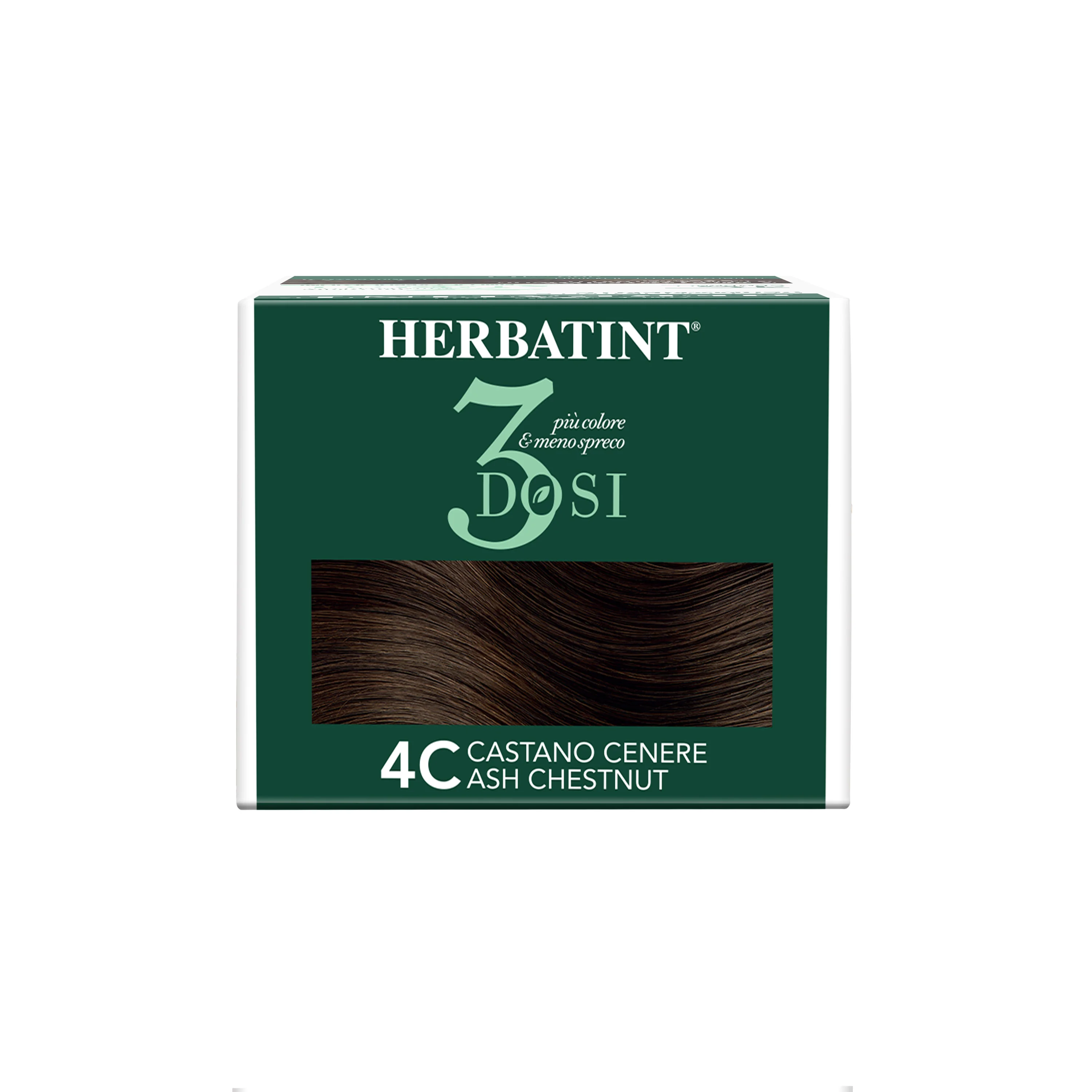 Herbatint Gel Colorante Permanente 3Dosi 4C 300 Ml 100% Copertura Capelli Bianchi