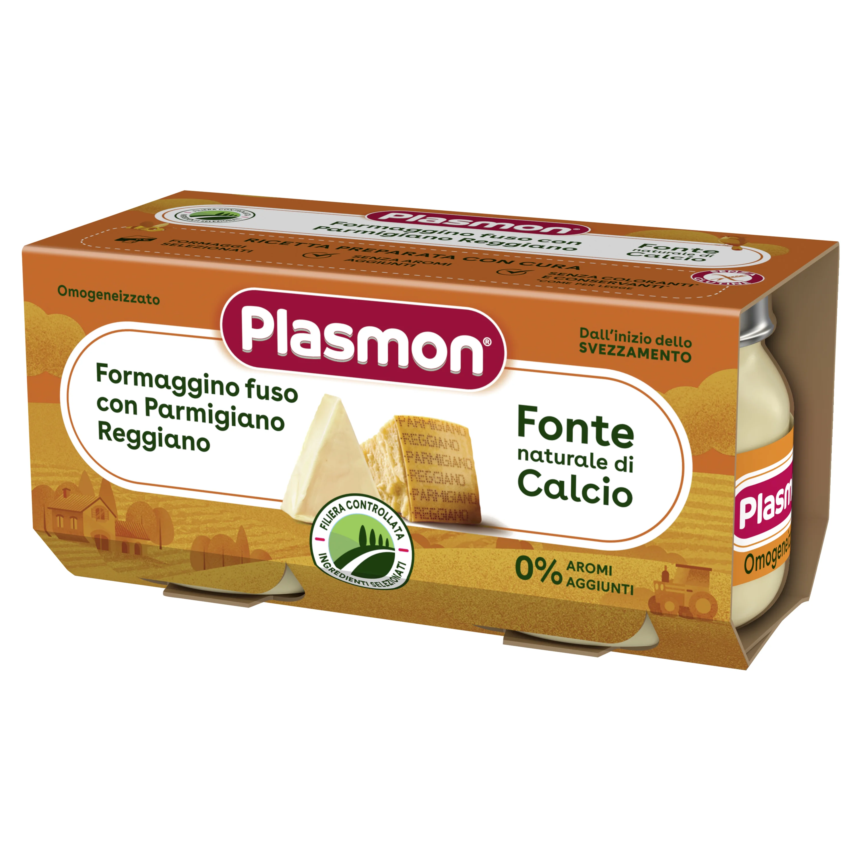 Plasmon Omogeneizzato Formaggino e Parmigiano 2 X 80 g Alimento per l'infanzia