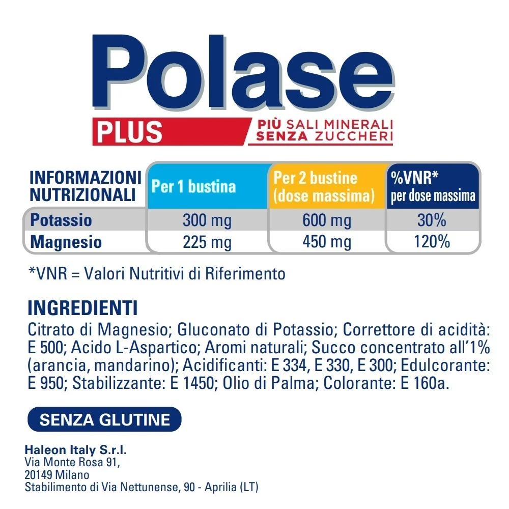 Polase Plus Gusto Arancia Senza Zuccheri 36 Bustine Integratore per la Fatica