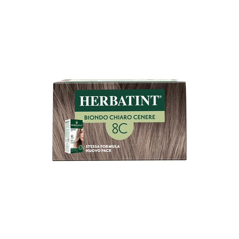 Herbatint Gel Colorante Permanente 8C Biondo Chiaro Cenere 170 Ml Colore Intenso e Duraturo