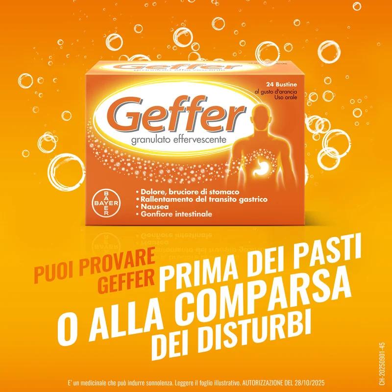 Geffer Antiacido 24 Bustine Bruciore di Stomaco e Nausea