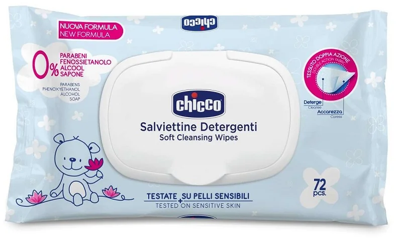 Chicco Baby Salviette Detergenti 72 Pezzi 72 Pezzi