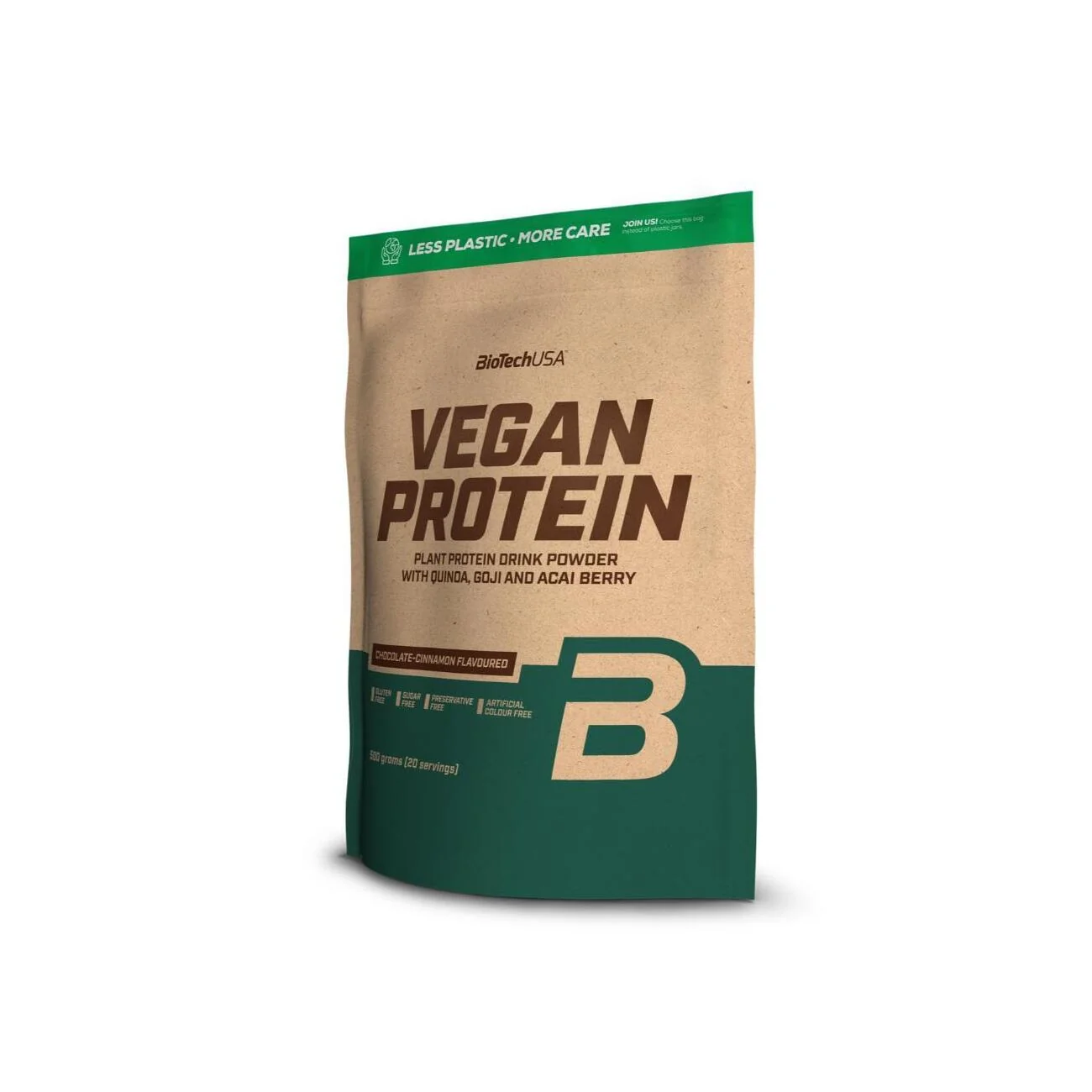 Biotechusa Vegan Protein Cioccolato Cannella 500 g Massa Muscolare