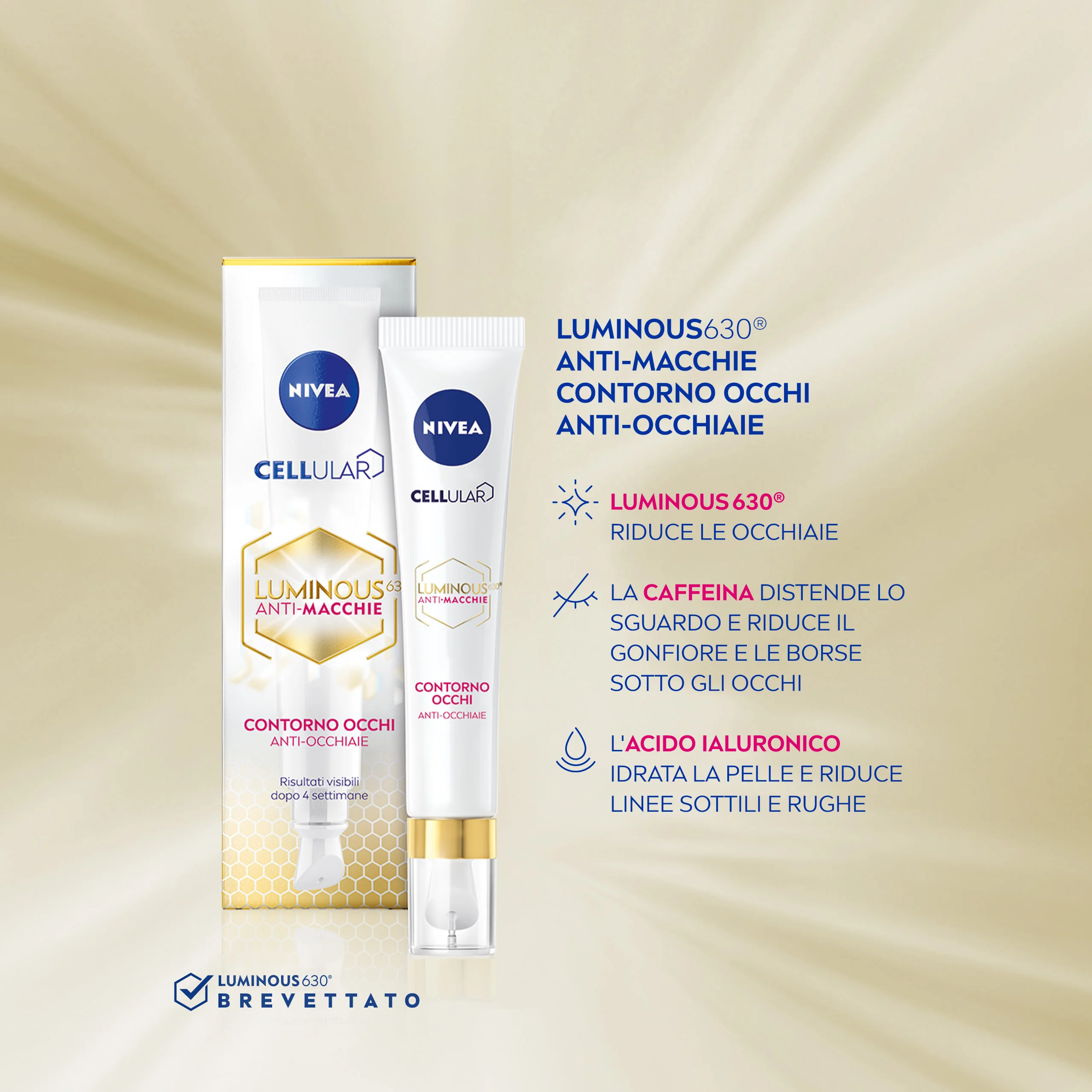 Nivea Cellular Luminous Antimacchie Contorno Occhi 15 ml Anti occhiaie