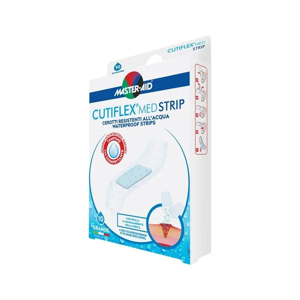 M-Aid Cutiflexmed Strip Grande 10 Pezzi Cerotto trasparente e impermeabile