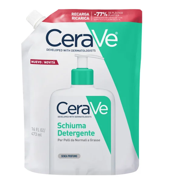 Cerave Refill Schiuma Detergente 473 ml Ricarica Detergente ad uso quotidiano