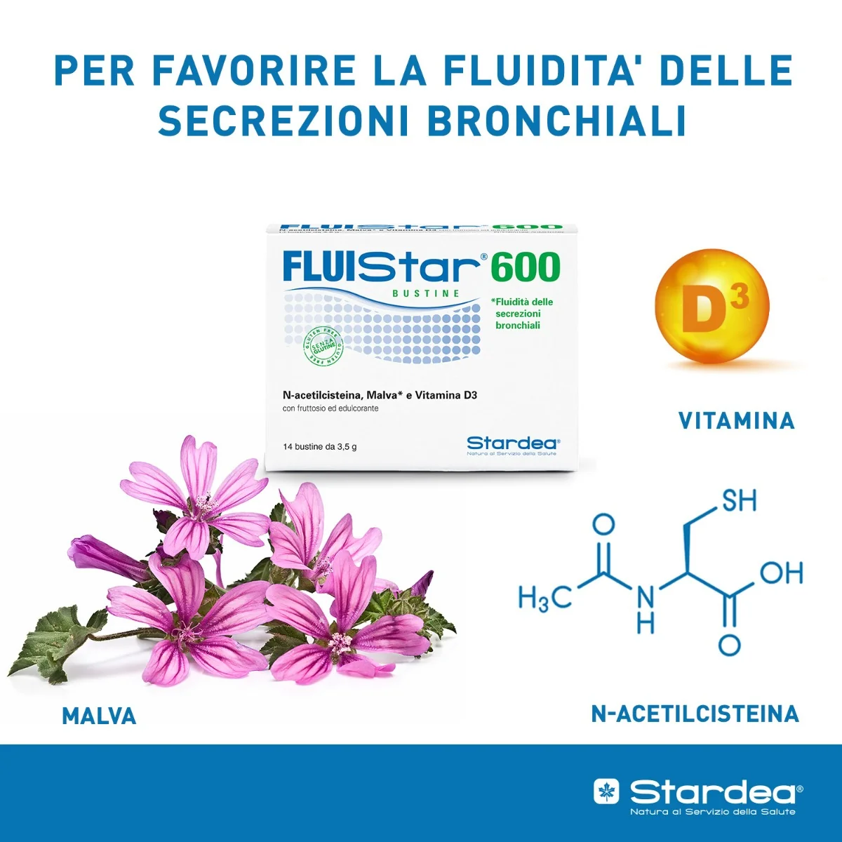 Fluistar 600 14 Bustine Integratore Fluidificante