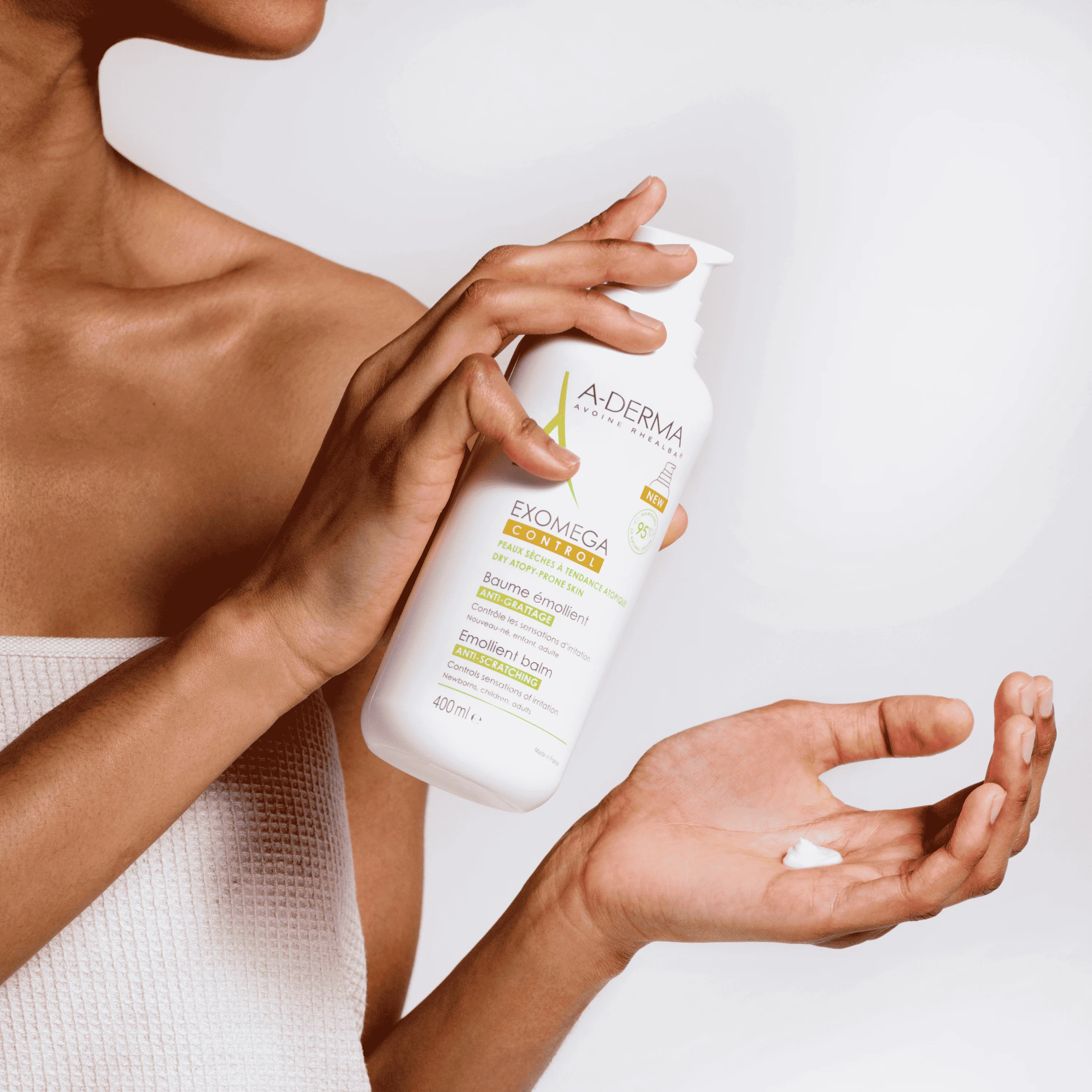 A-Derma Exomega Control Balsamo Emolliente Anti-Grattage 400 ml Pelle Secca a Tendenza Atopica