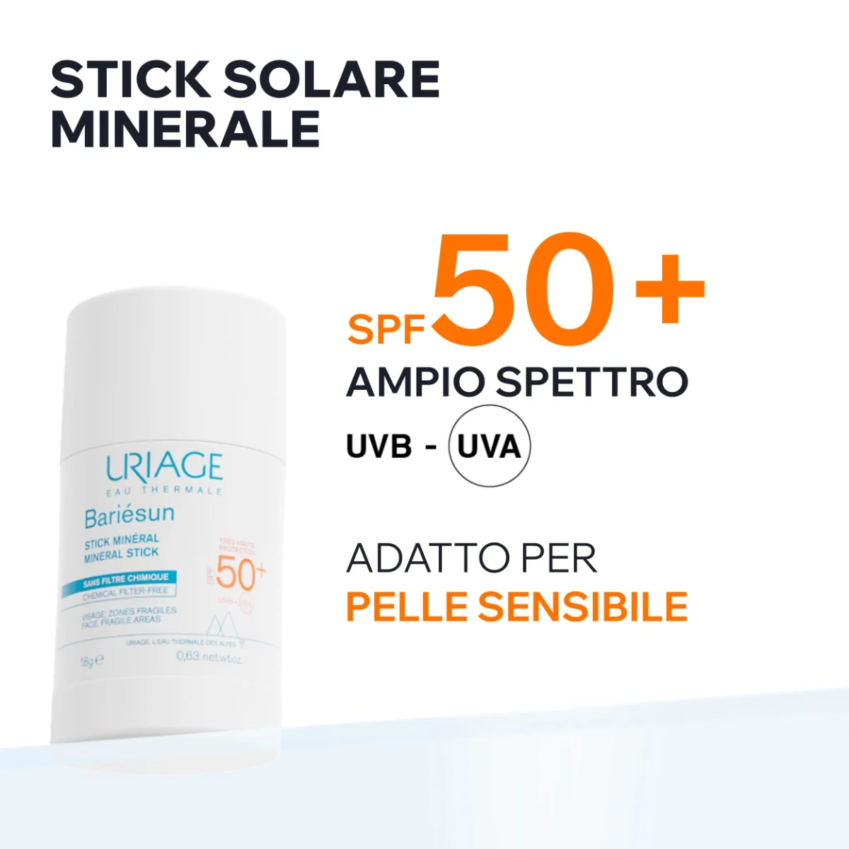 URIAGE BARIESUN SPF50+ STICK MINERALE SPF50+ 18G Stick Multiuso