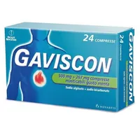 Gaviscon 500 + 267 mg Gusto Menta 24 Compresse Masticabili