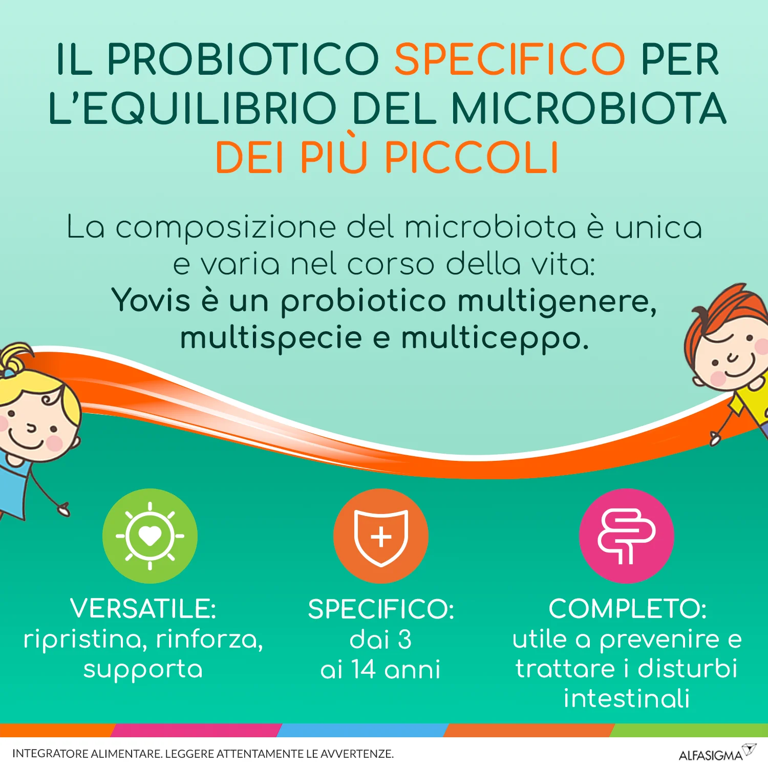 Yovis Bambini Gusto Fragola 10 Flaconcini da 10 ml Integratore Fermenti Lattici Probiotici
