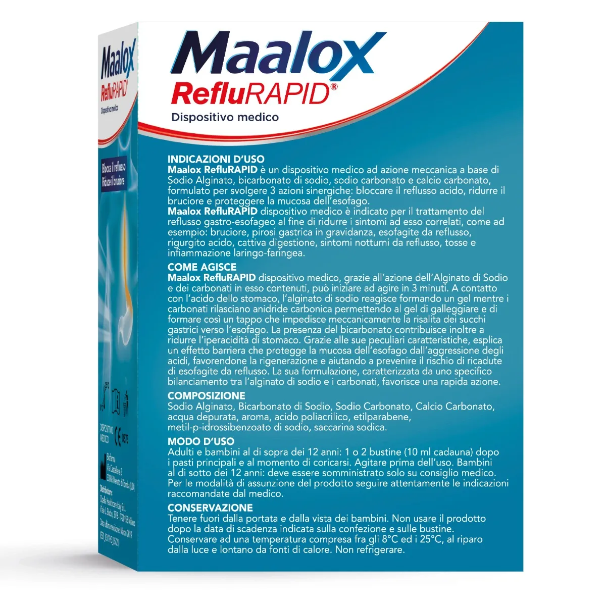 Maalox Reflurapid 20 Bustine Reflusso e Acidità