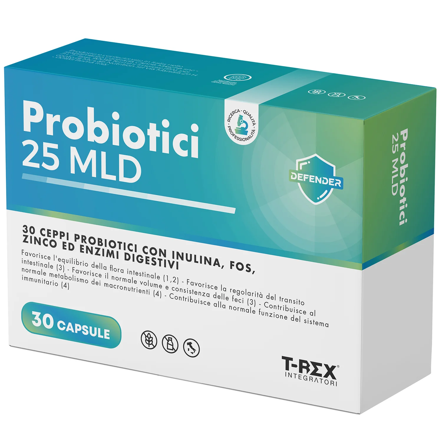 T-Rex Probiotici 25Mld 30Cps Equilibrio Flora Intestinale
