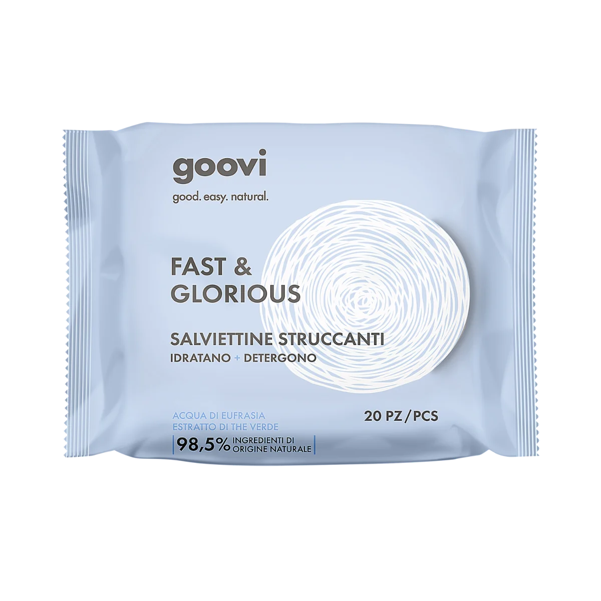 Goovi Salviettine Struccanti 20 Pezzi Rimozione Make Up