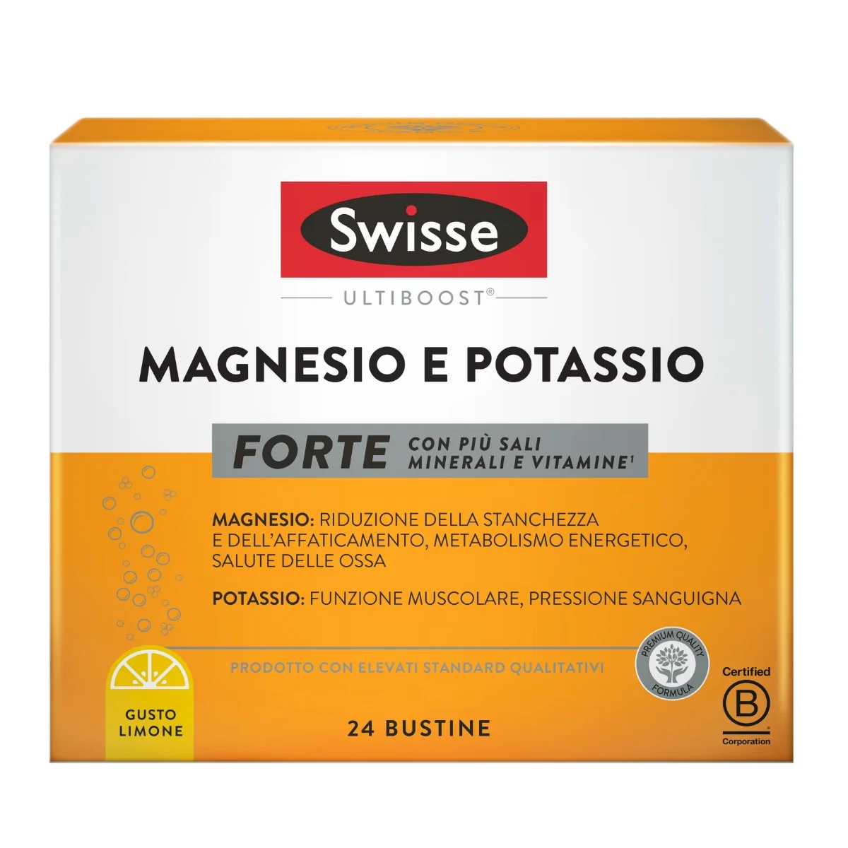 Swisse Magnesio e Potassio Forte 24 Bustine Integratore Sali Minerali