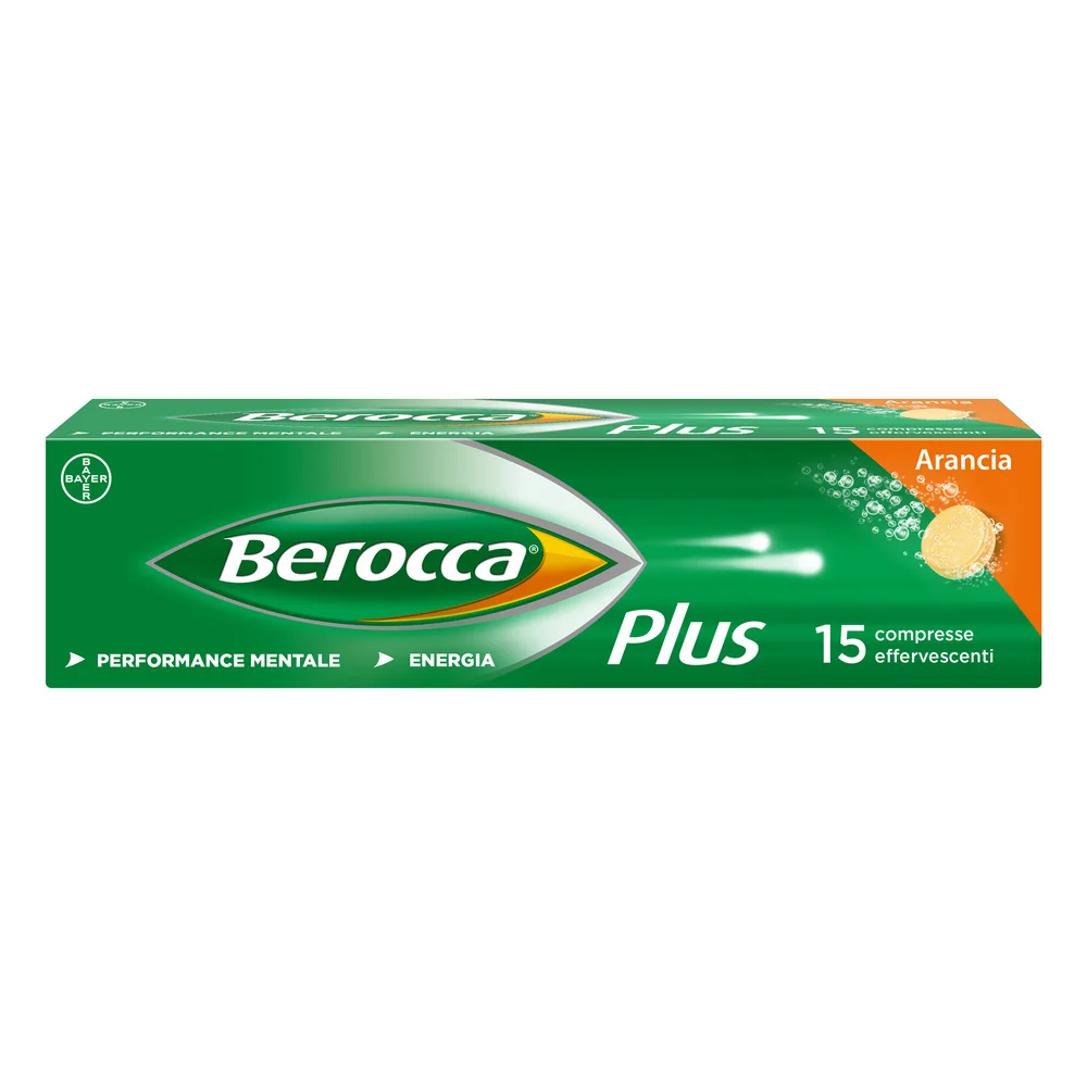 Berocca Plus Integratore Vitamine Minerali 15 Compresse Effervescenti Energia, Concentrazione, Memoria