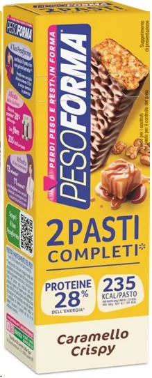 Pesoforma Barretta Caramello Crispy 2Pz Equilibrio Peso Corporeo