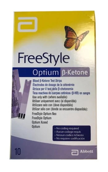 Freestyle Optium Ketone 10 Strisce Rilevazione Chetonemia