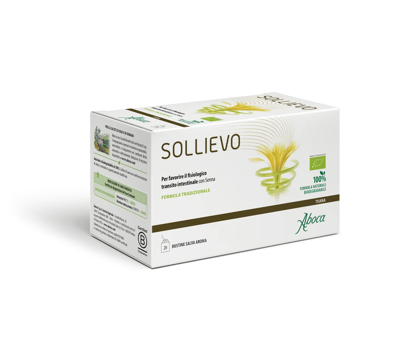 Aboca Sollievo 20 Bustine Tisana per Favorire l'Equilibrio Intestinale