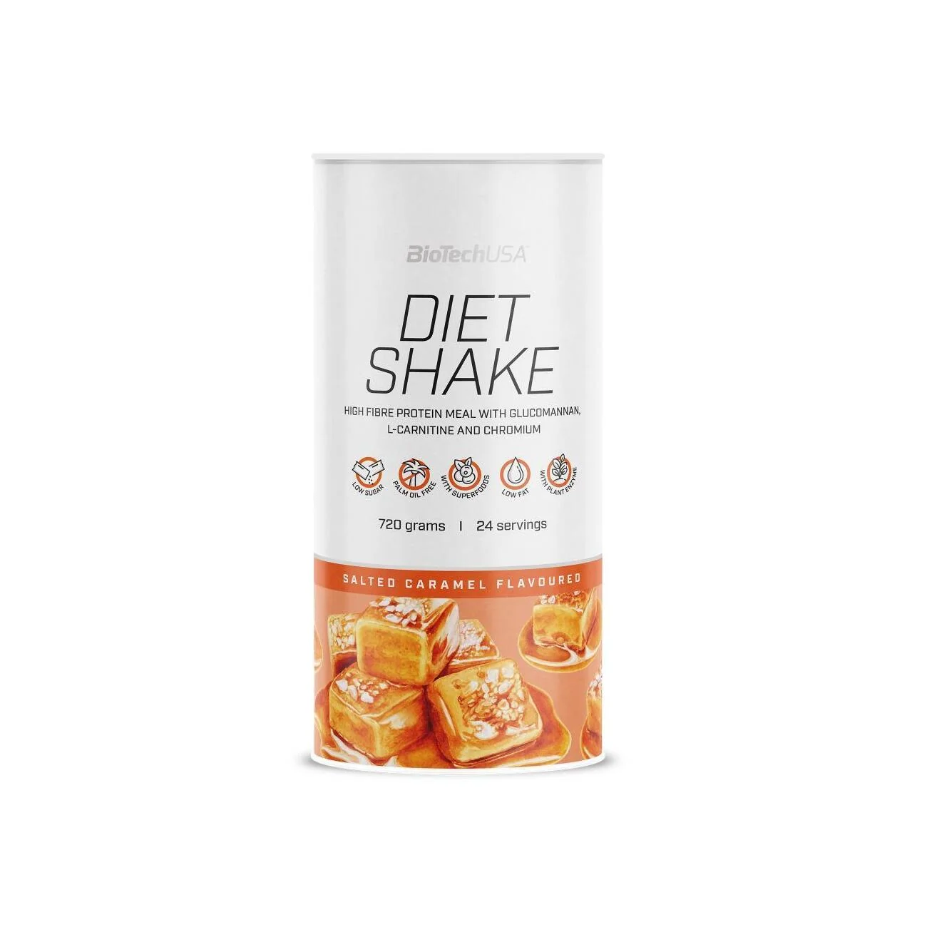 Biotechusa Diet Shake Caramello Salato 720 g Controllo del Peso