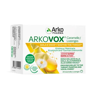 Arkovox Gola Voce con Erisimo Matricaria 24 Caramelle Menta Eucalipto Arkovox Gola Voce con Erisimo Matricaria 24 Caramelle Menta Eucalipto