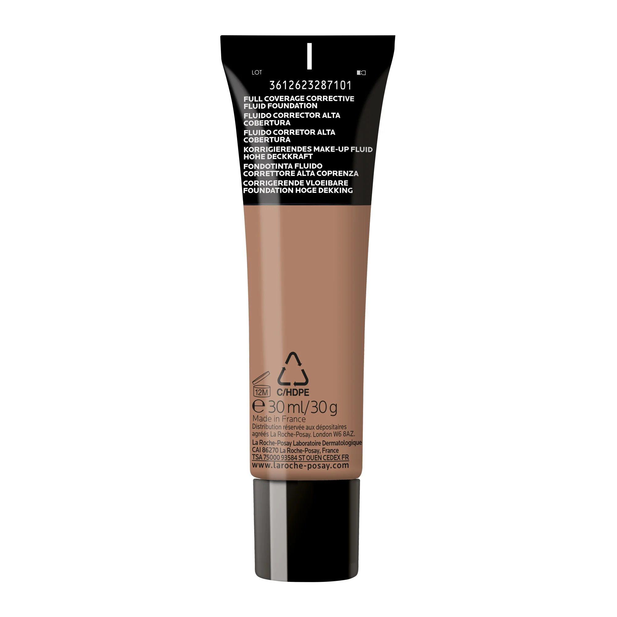 La Roche Posay Toleriane Fondotinta Fluido 15, 30 Ml Correttore alta coprenza