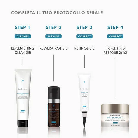 SkinCeuticals Resveratrol B E Siero 30 Ml Siero antiossidante notte con Resveratrolo e Vitamina E