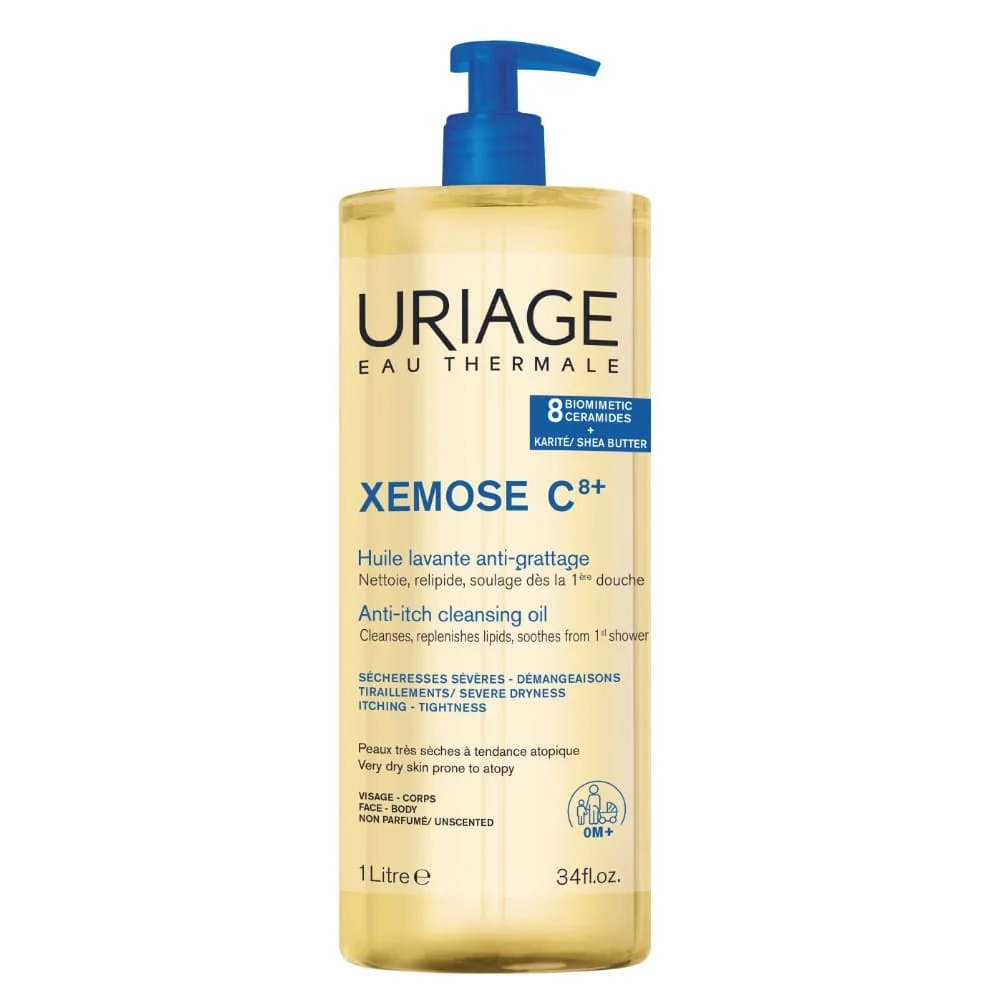 Uriage Xèmose C8+ Olio Detergente 1000 ml Pelle secca e molto secca