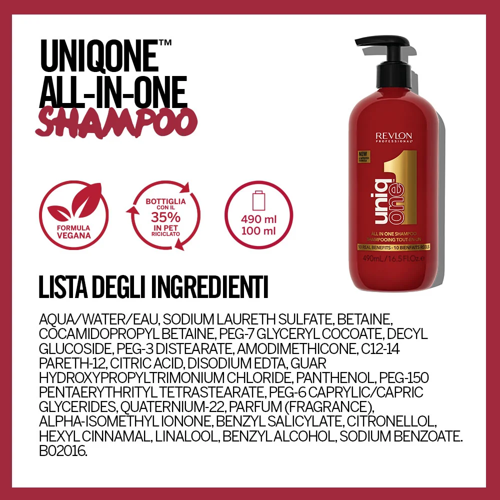 Revlon Uniq One All In One Shampoo 100 Ml Shampoo professionale multi benefit